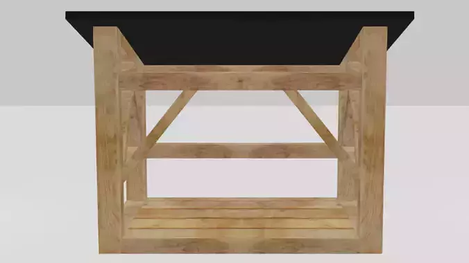 Firewood Storage Low Poly 