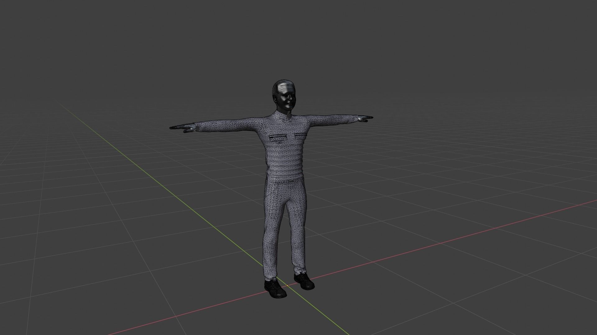 Realistic Character Male Low-poly 3D model_6