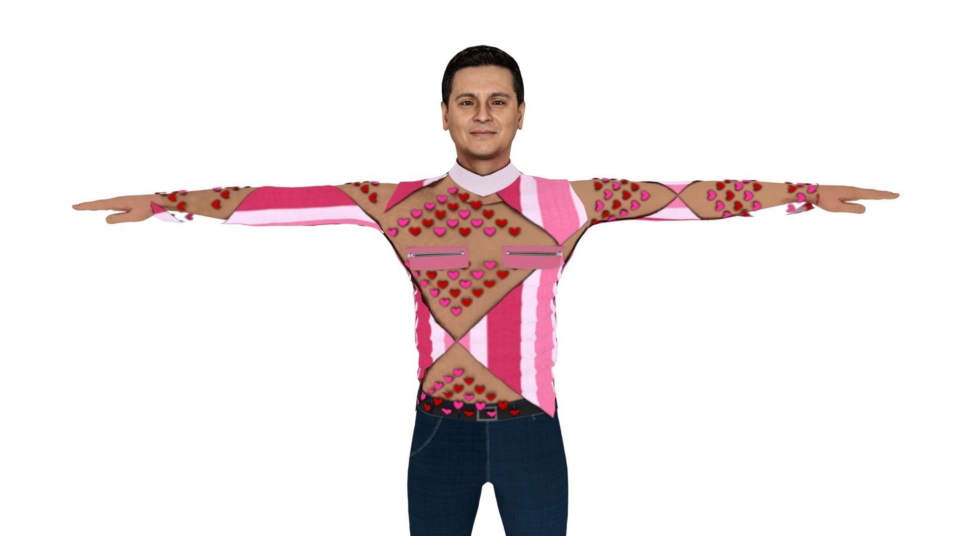 Realistic Character Male Low-poly 3D model_2