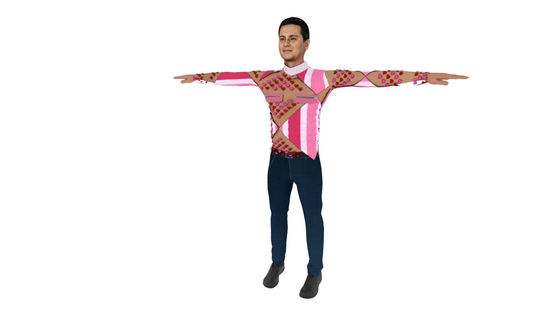 Realistic Character Male Low-poly 3D model_1