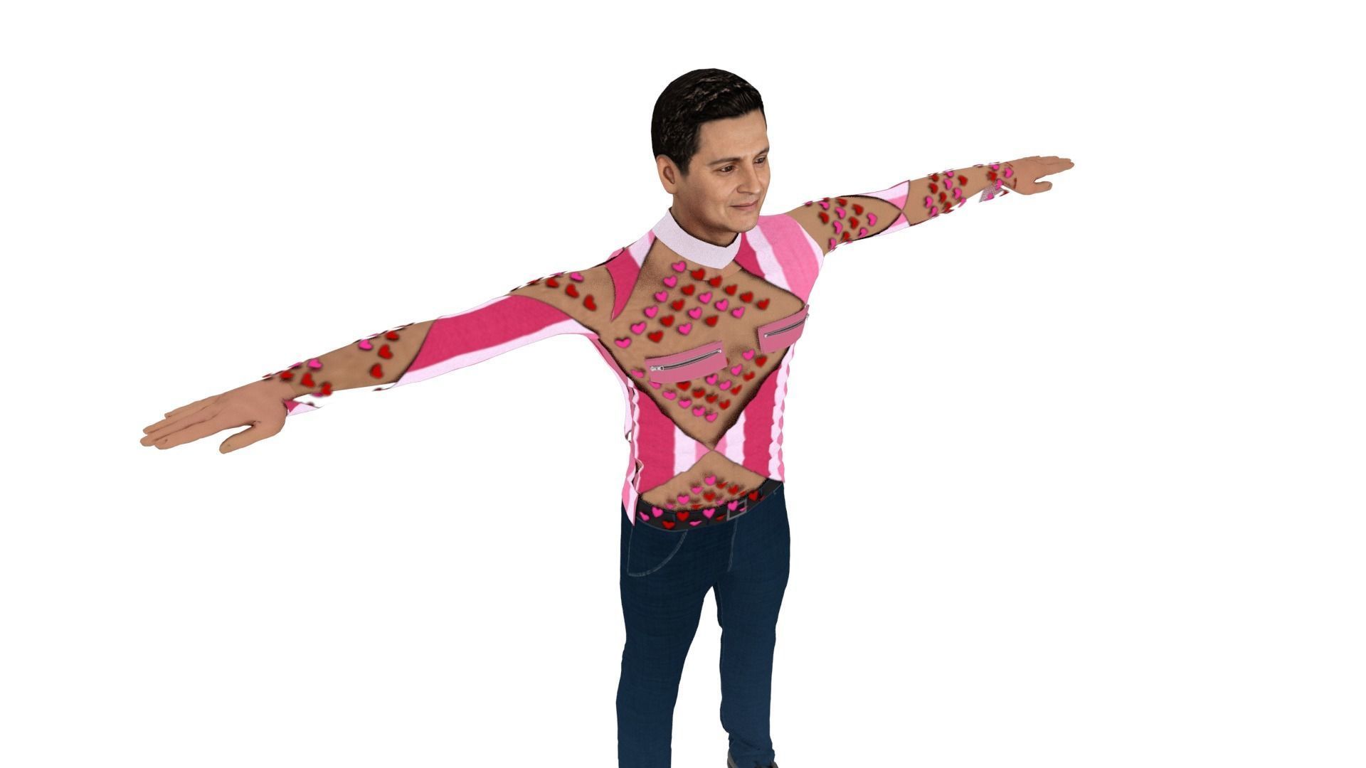 Realistic Character Male Low-poly 3D model_4