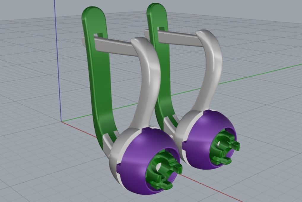 Earrings 3D print model_6