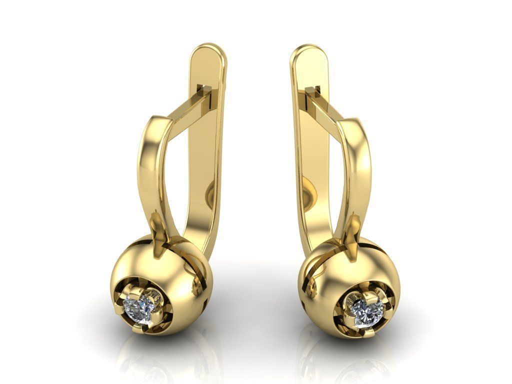Earrings 3D print model_1