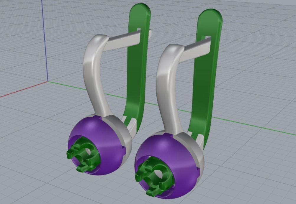 Earrings 3D print model_8