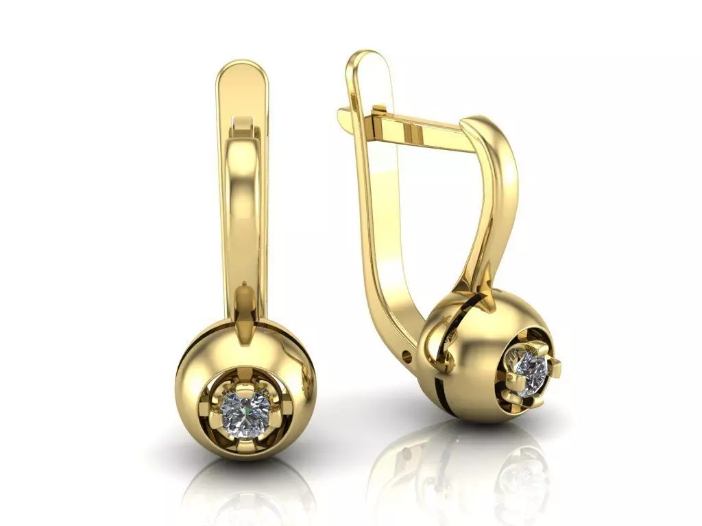 Earrings 3D print model_0