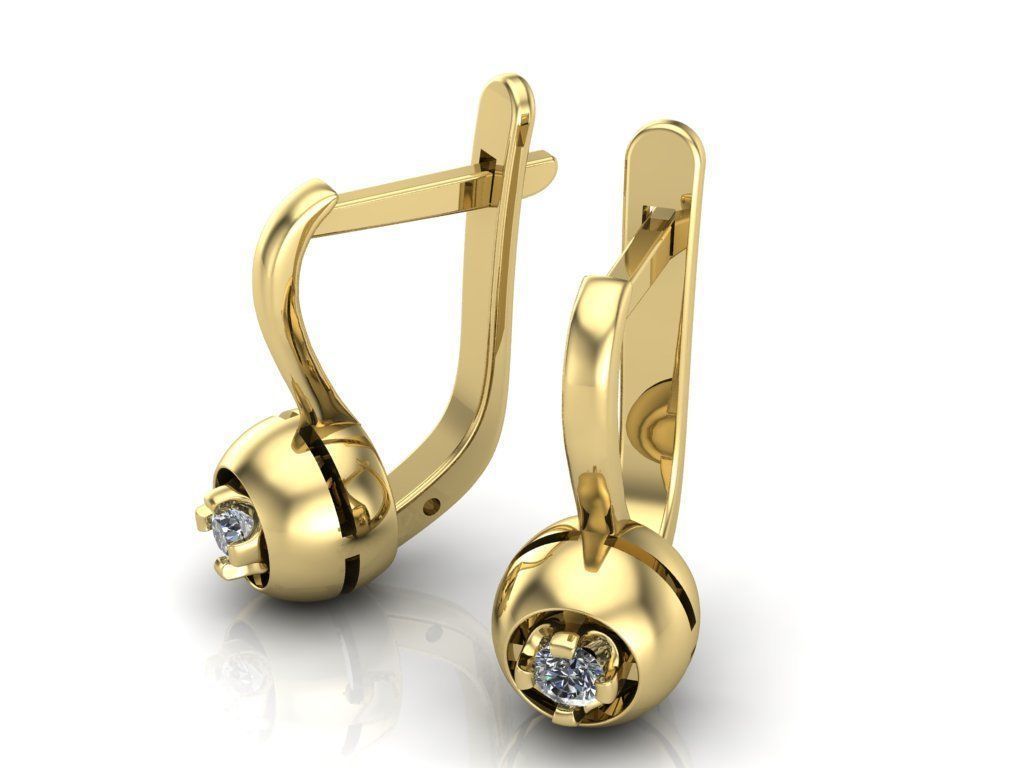 Earrings 3D print model_2