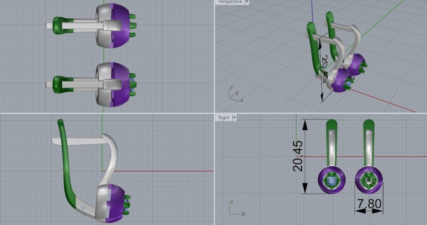 Earrings 3D print model_4