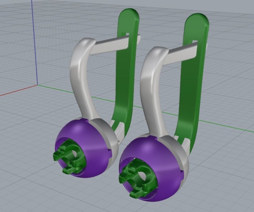 Earrings 3D print model_5