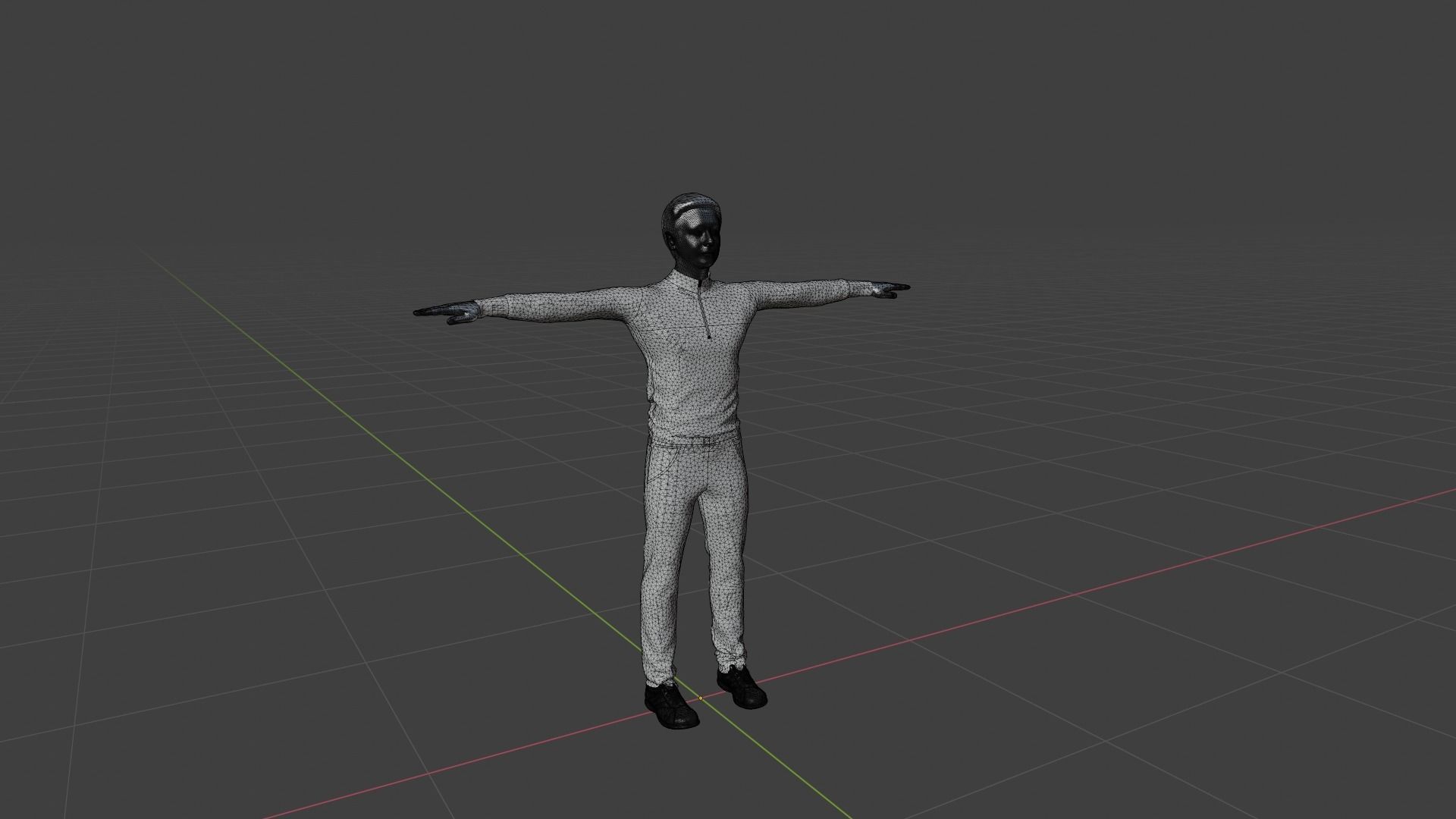 Realistic Character Male Low-poly 3D model_6
