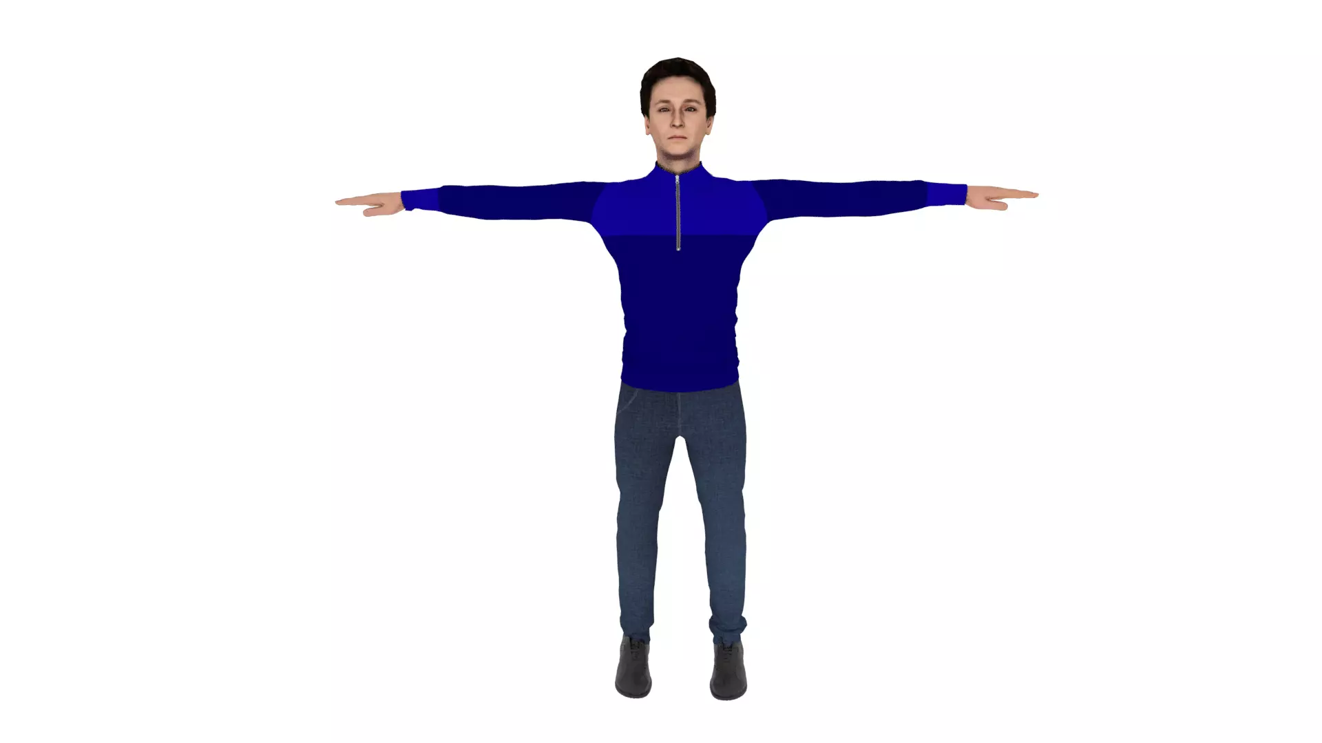 Realistic Character Male Low-poly 3D model_0