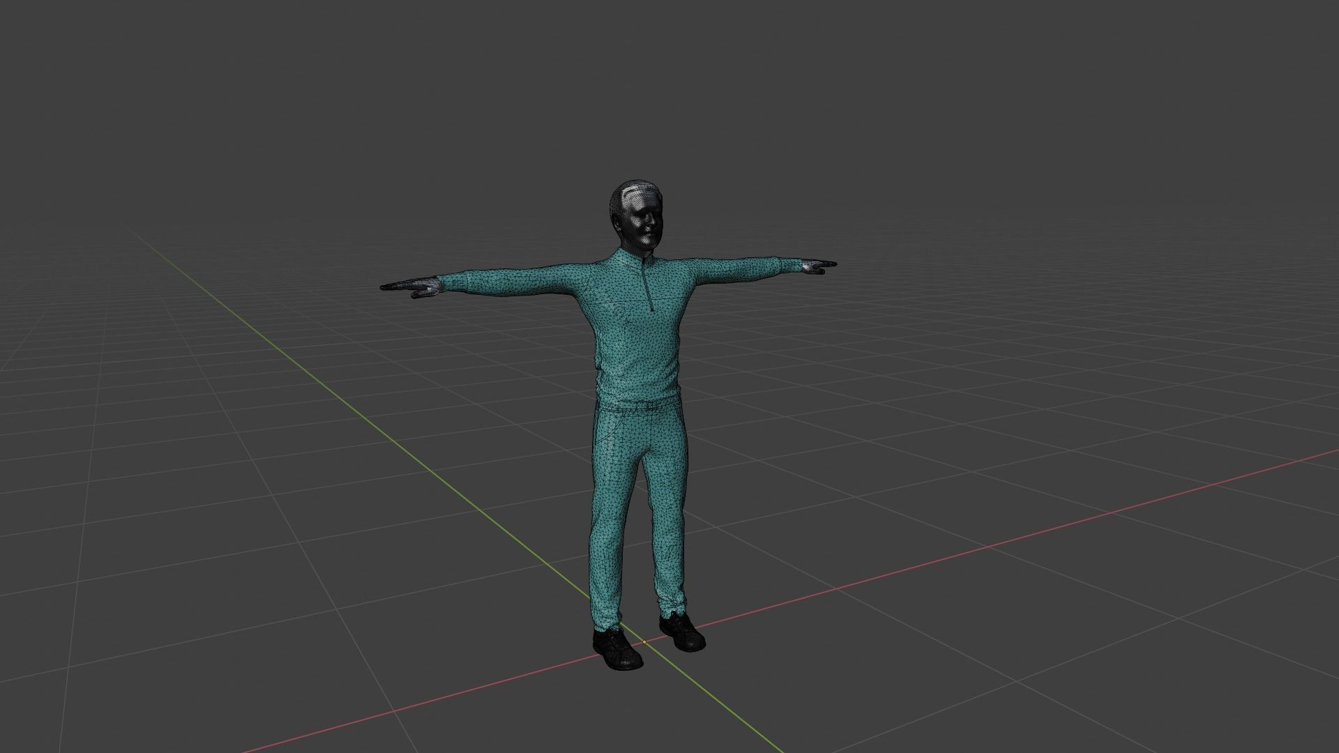 Realistic Character Male Low-poly 3D model_6