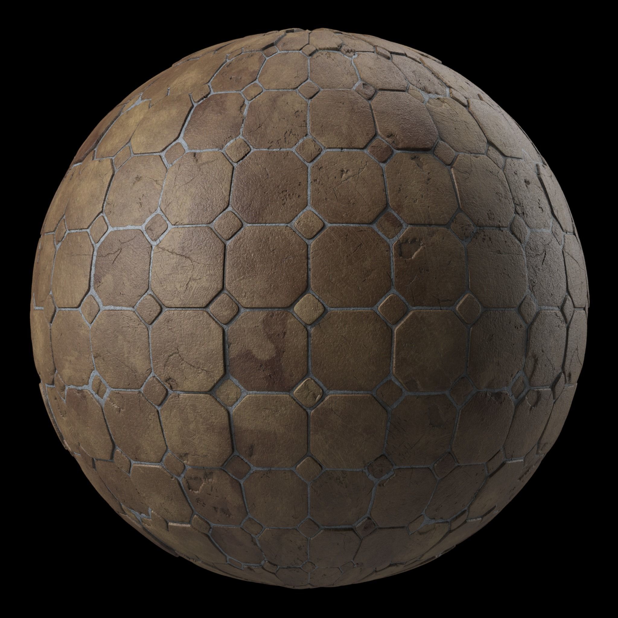Pavement Materials 56- Stones Paving Sbsar Pbr 4k Seamless Texture_4