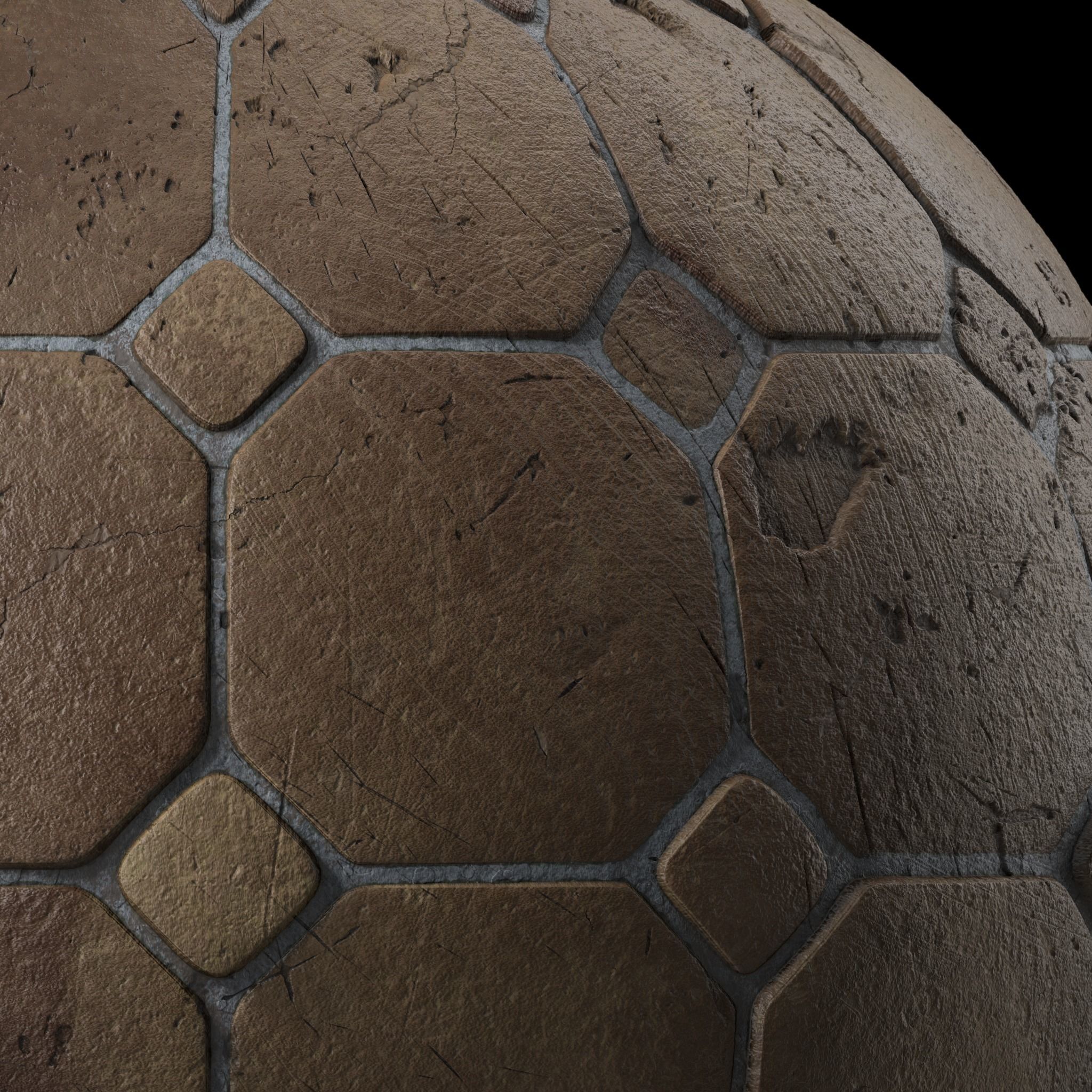 Pavement Materials 56- Stones Paving Sbsar Pbr 4k Seamless Texture_5