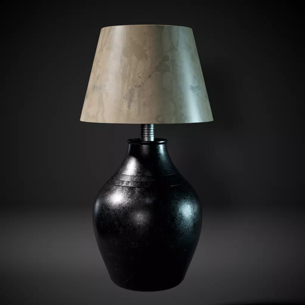 Vase Lamp Low-poly 3D model_0