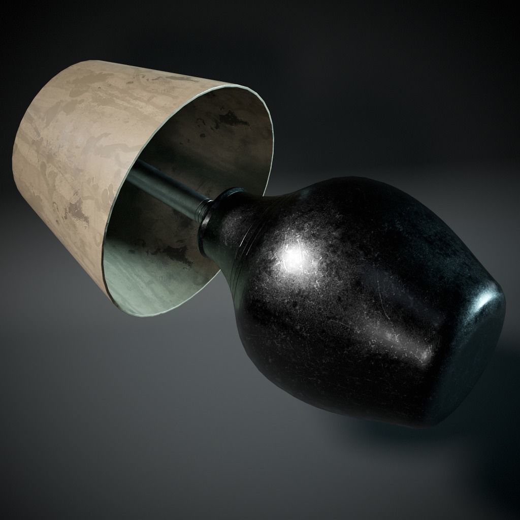 Vase Lamp Low-poly 3D model_4