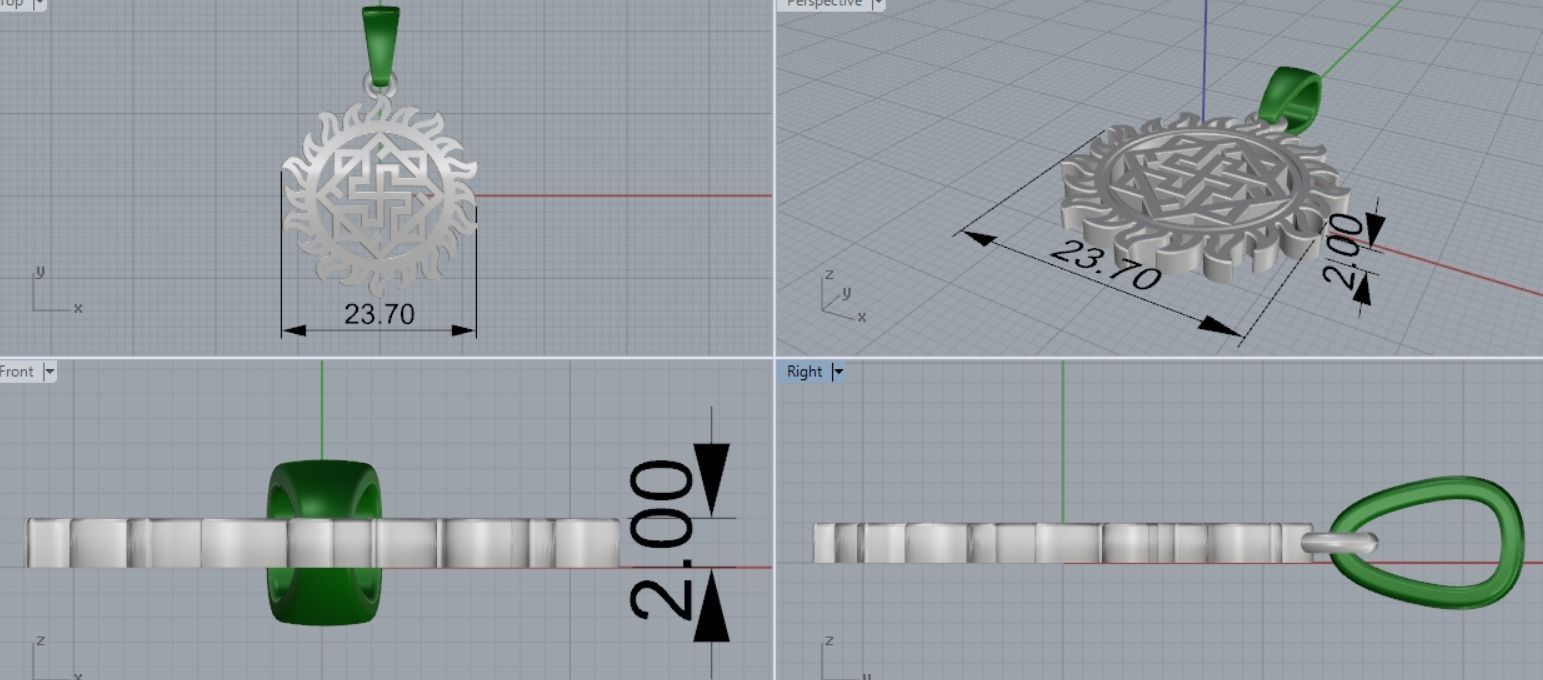 PENDANT AMULET 3D print model_4