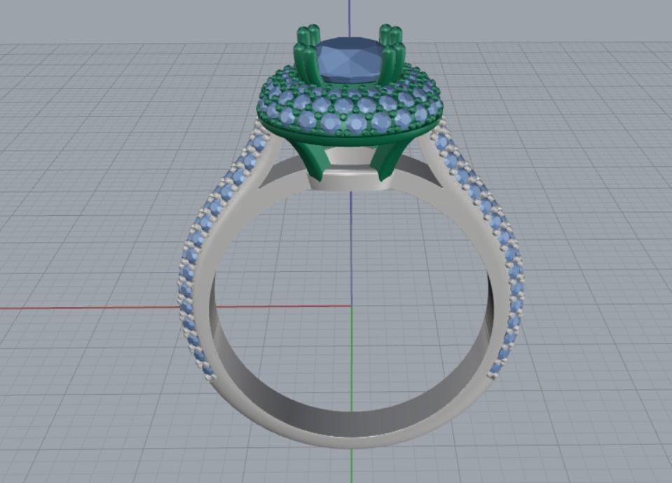 womens diamond ring 3D print model_13