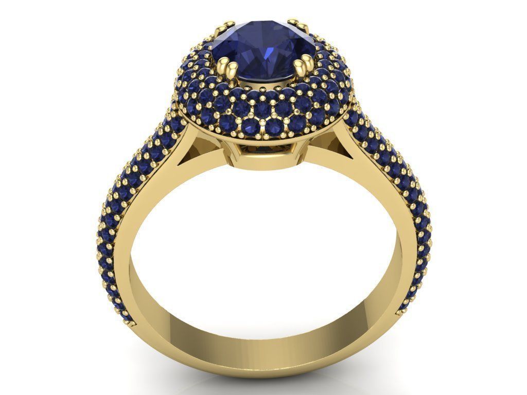 womens diamond ring 3D print model_6