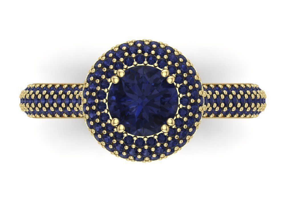 womens diamond ring 3D print model_5