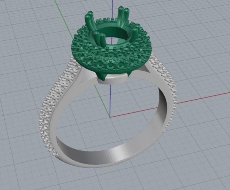 womens diamond ring 3D print model_10