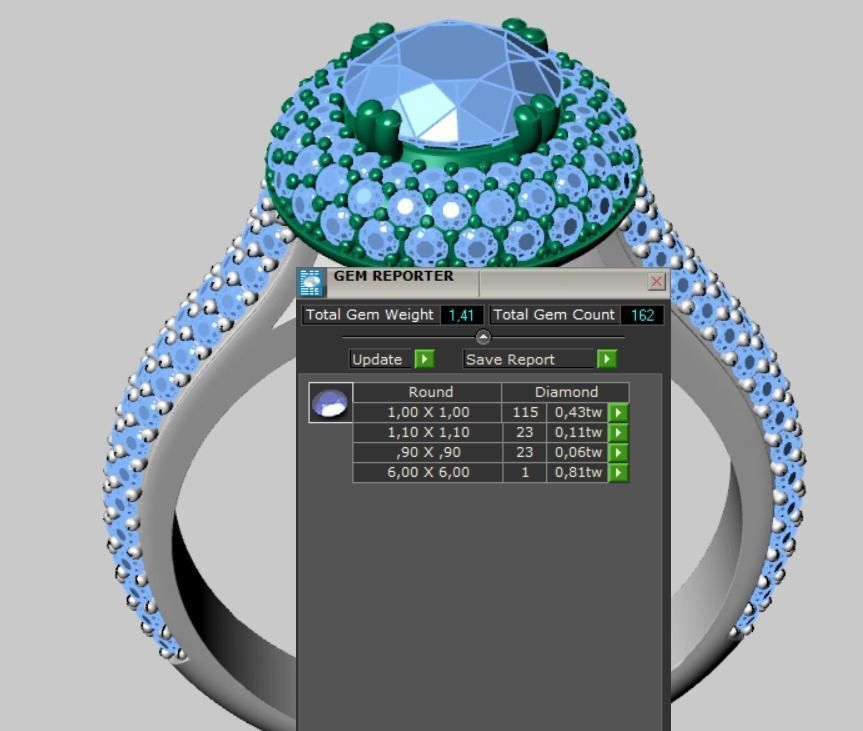 womens diamond ring 3D print model_8