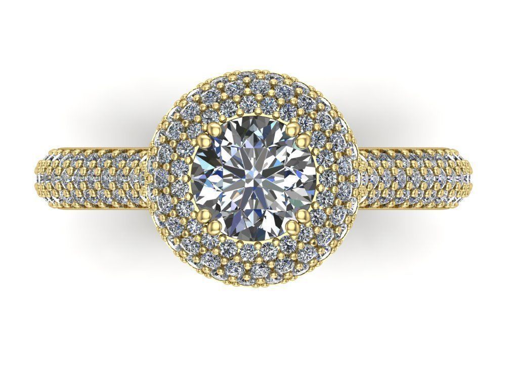 womens diamond ring 3D print model_4