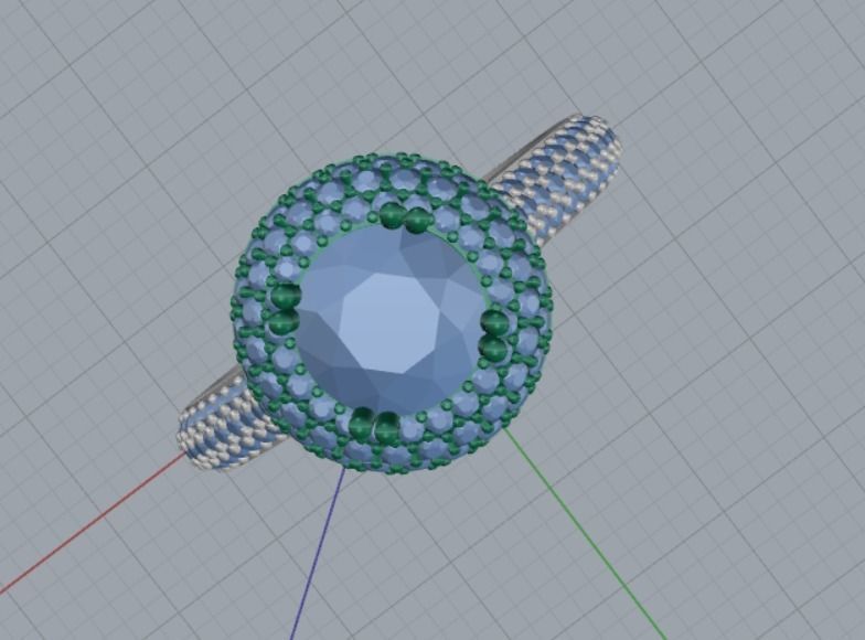 womens diamond ring 3D print model_17