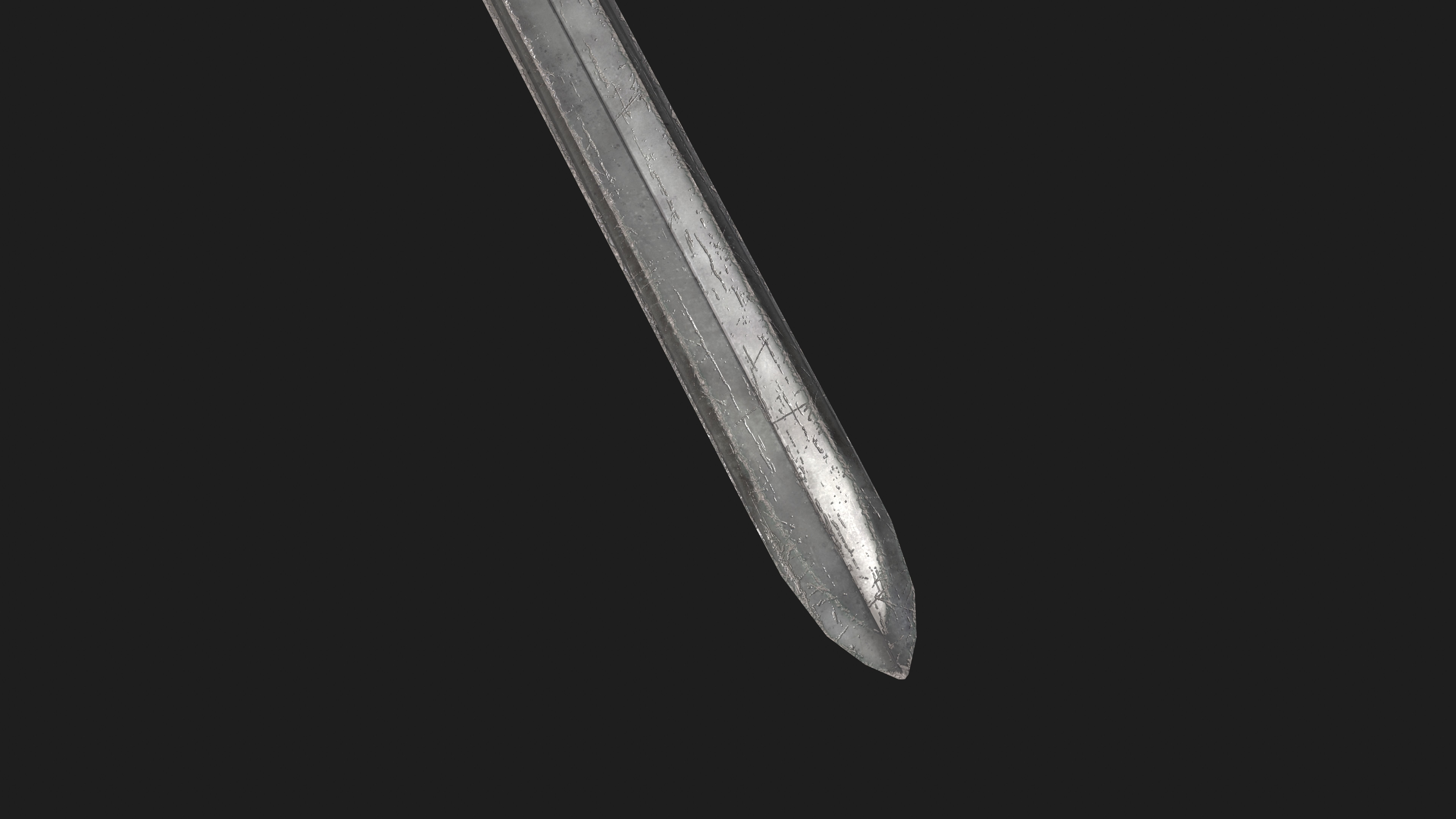 European Short Sword Low-poly 3D model_3