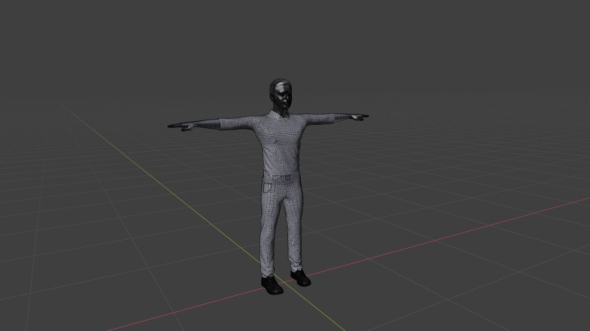 Realistic Character Male Low-poly 3D model_6