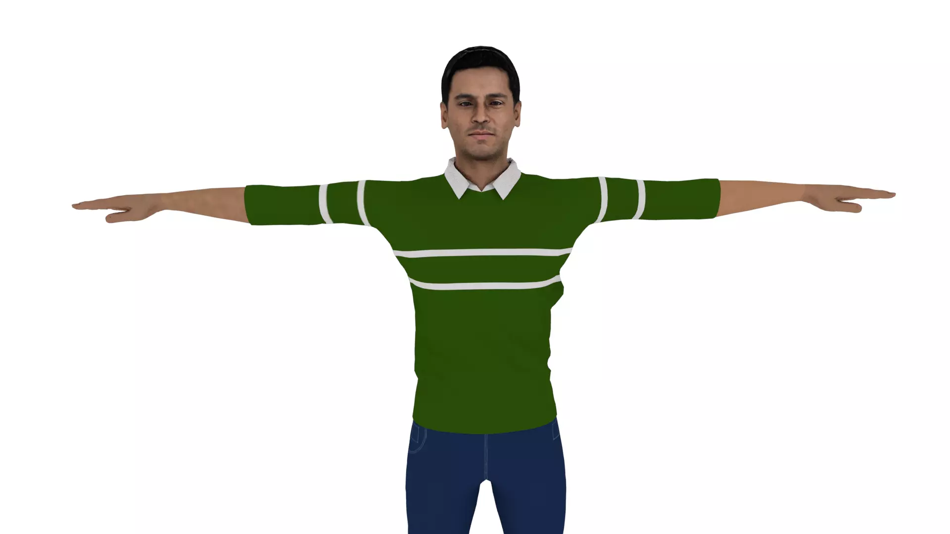 Realistic Character Male Low-poly 3D model_0