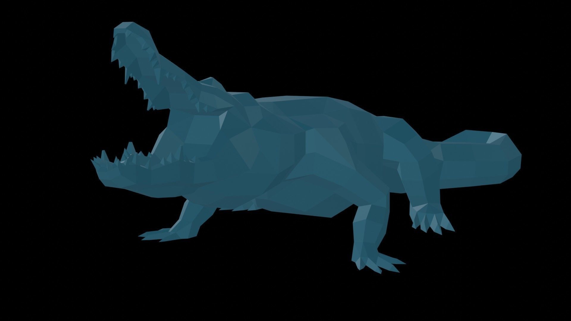 crocodile  Low-poly 3D model_5