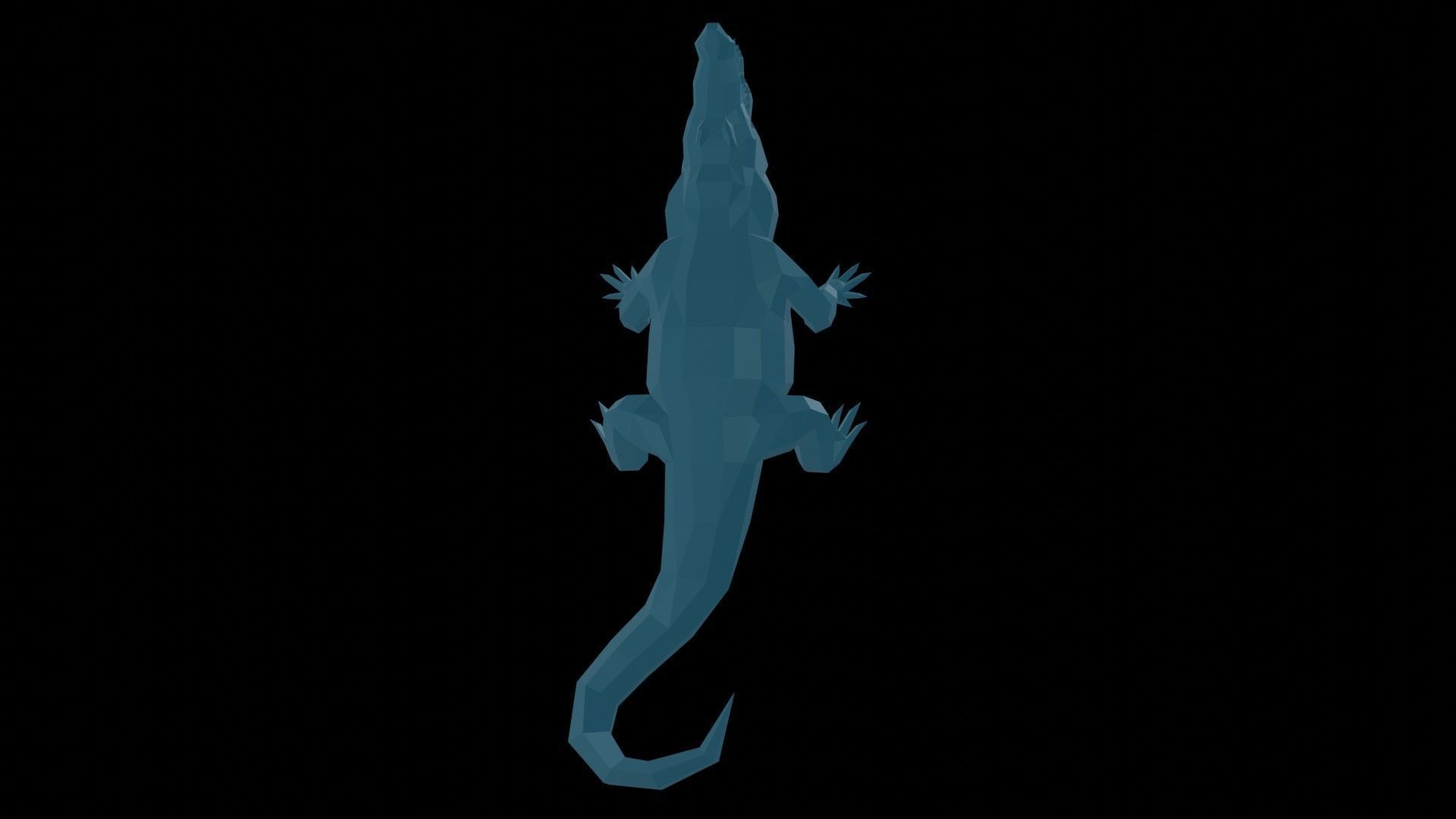 crocodile  Low-poly 3D model_10