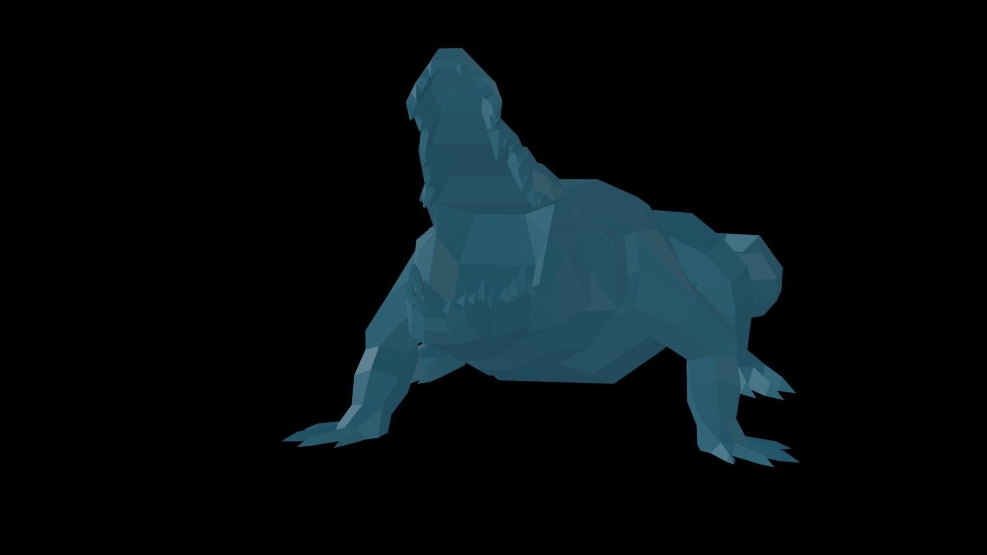 crocodile  Low-poly 3D model_4