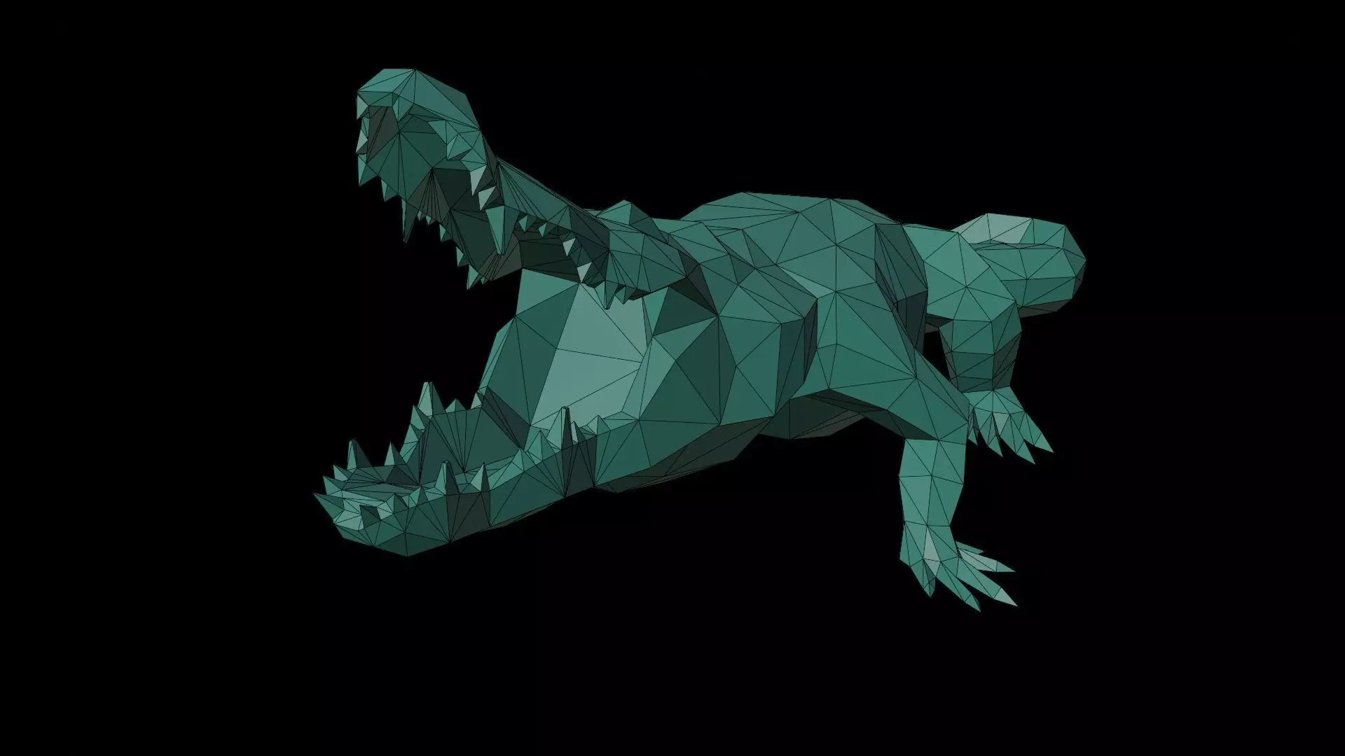 crocodile  Low-poly 3D model_0