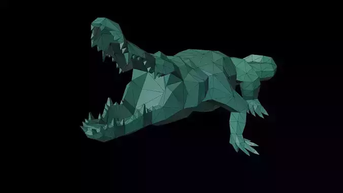 crocodile  Low-poly 3D model