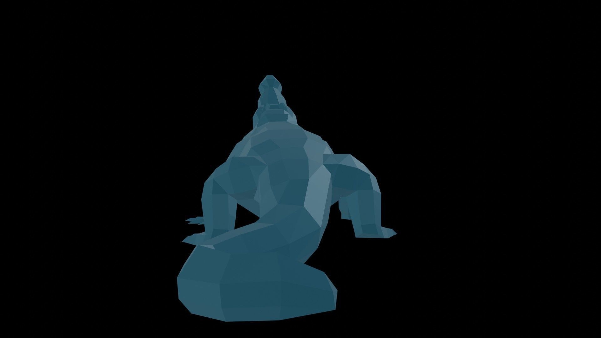 crocodile  Low-poly 3D model_9