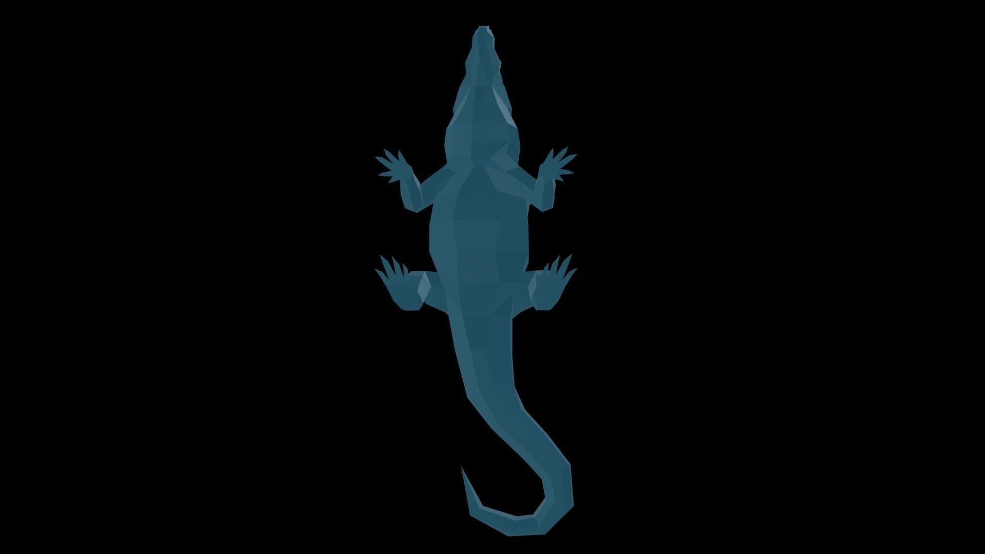 crocodile  Low-poly 3D model_2