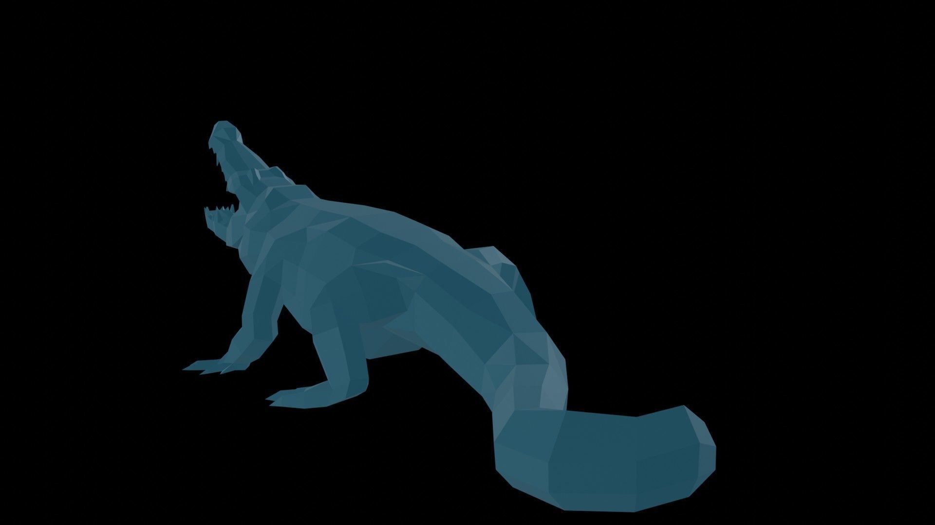 crocodile  Low-poly 3D model_8