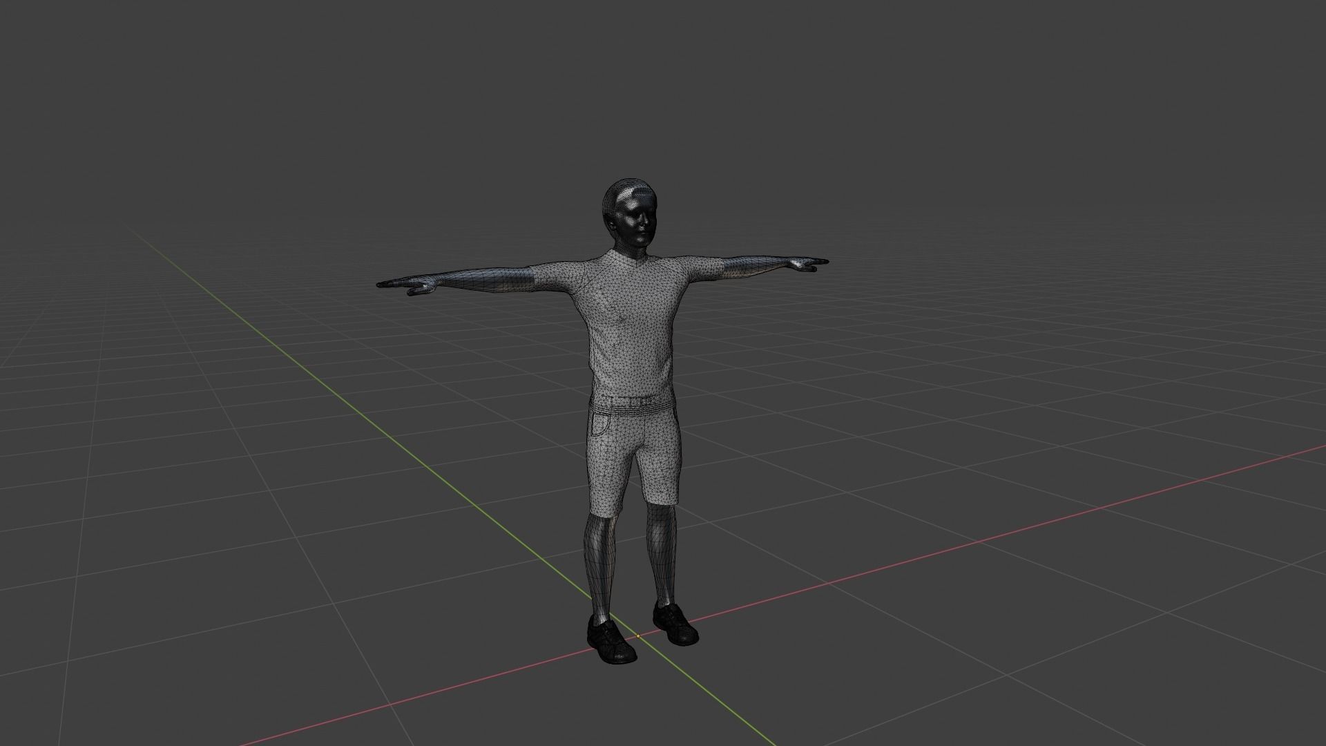 Realistic Man Low-poly 3D model_6