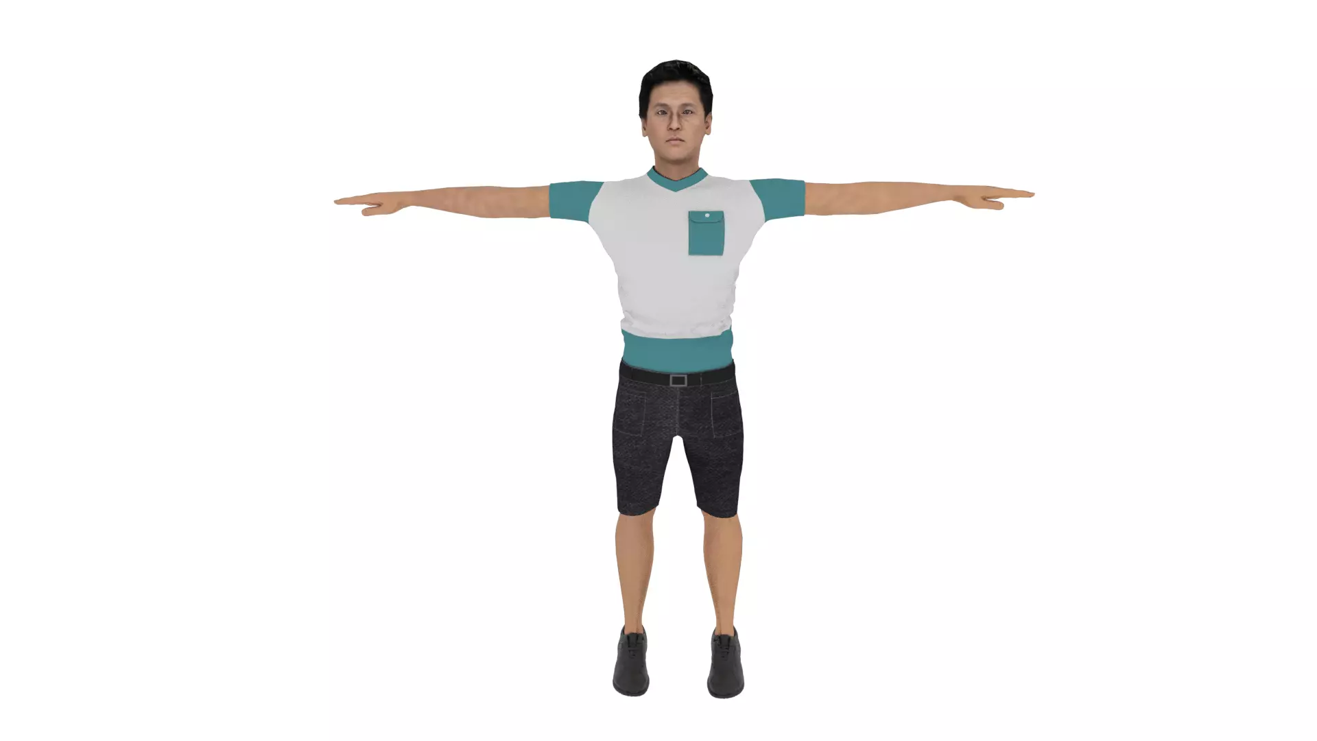 Character Man Low-poly 3D model_0