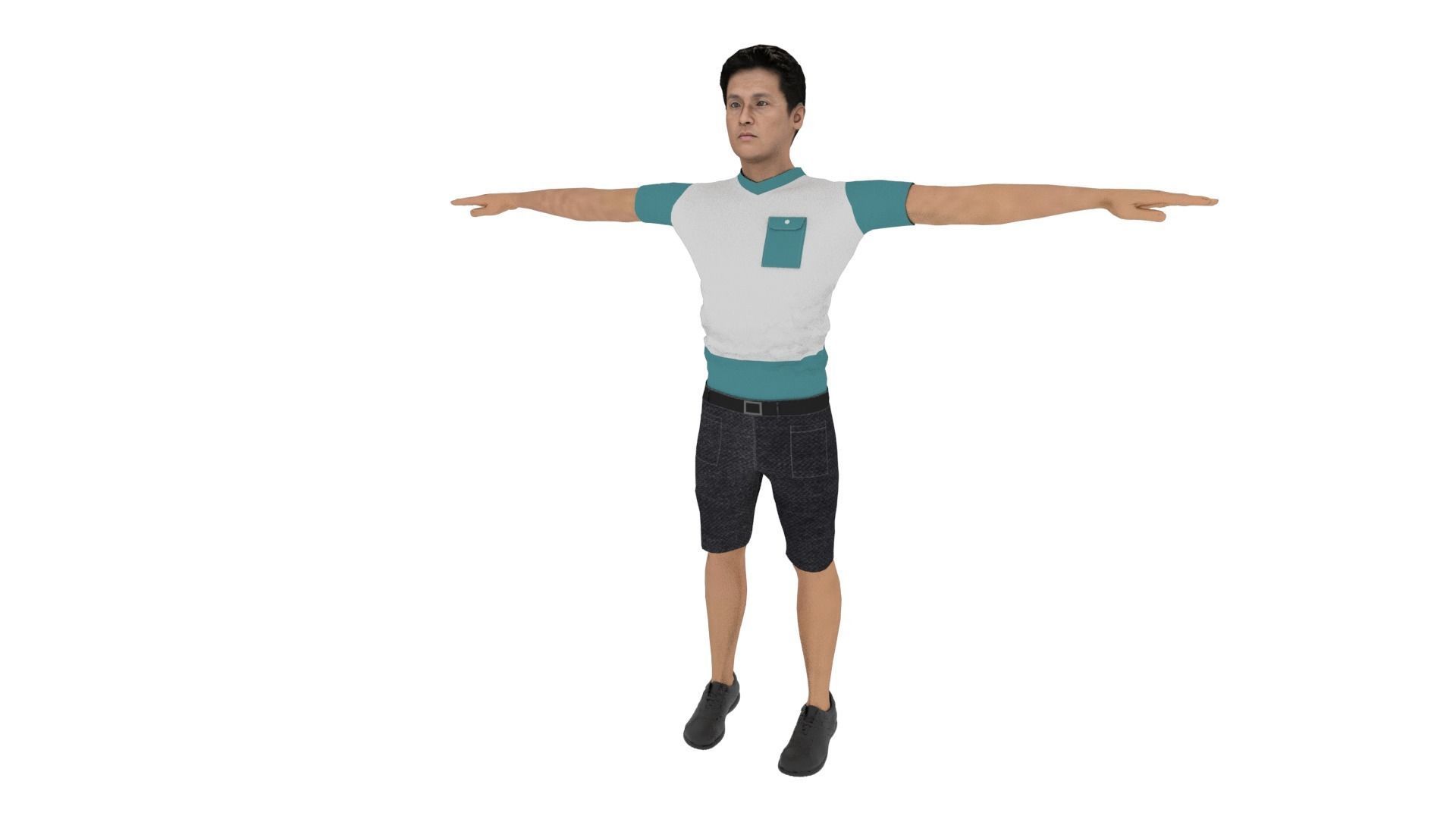 Character Man Low-poly 3D model_1