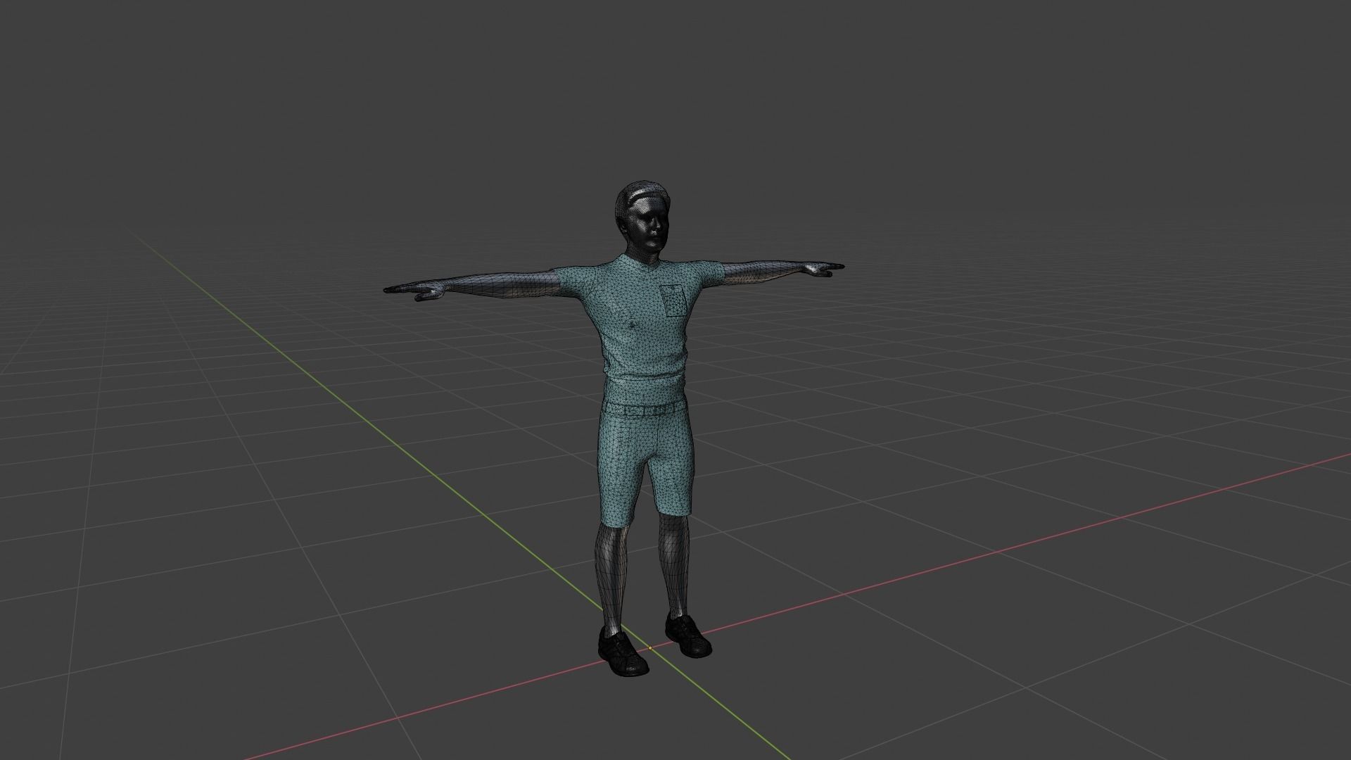 Character Man Low-poly 3D model_6