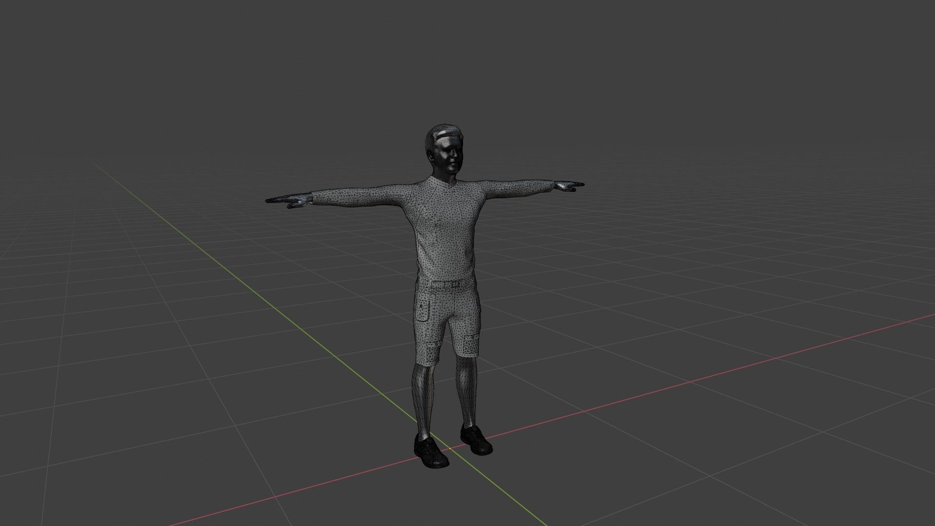 Character Man Low-poly 3D model_6