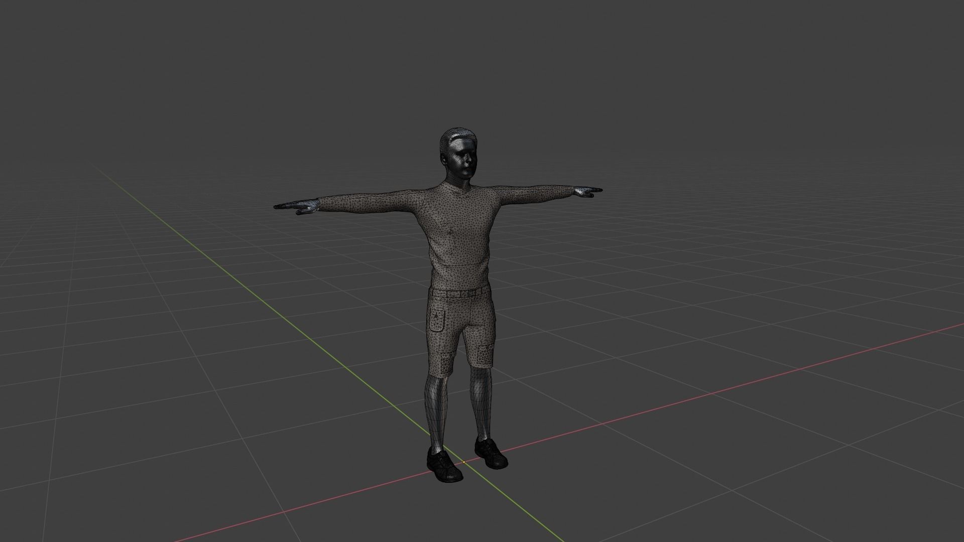 Character Man Low-poly 3D model_6
