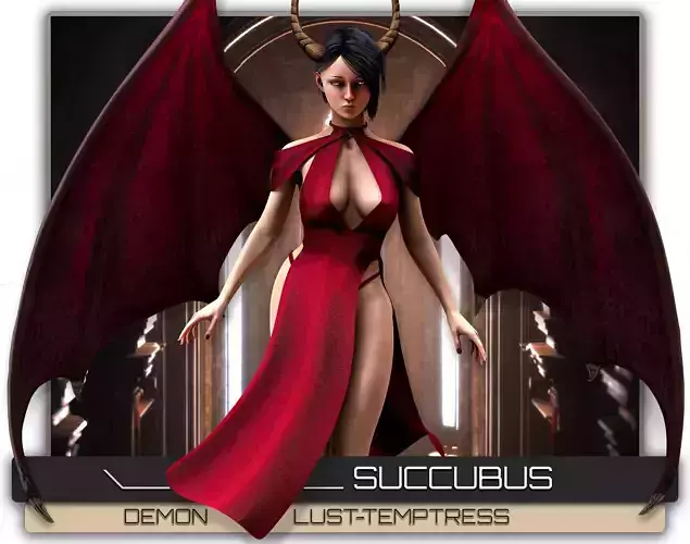 Succubus Female Realistic Fantasy Demon Cute Girl Animated 13 Low-poly 3D model