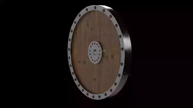 Low-Poly Ancient Shield 3D Model for Games