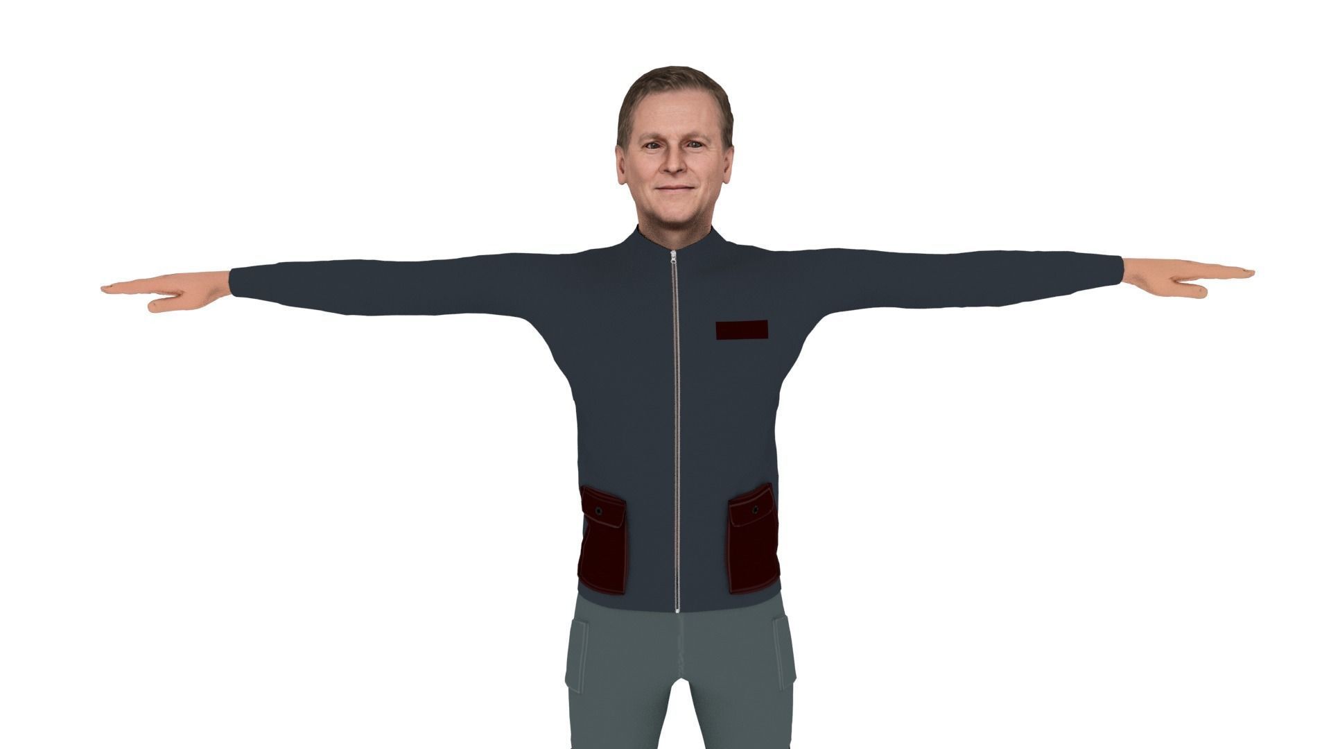 Character Male Low-poly 3D model_3