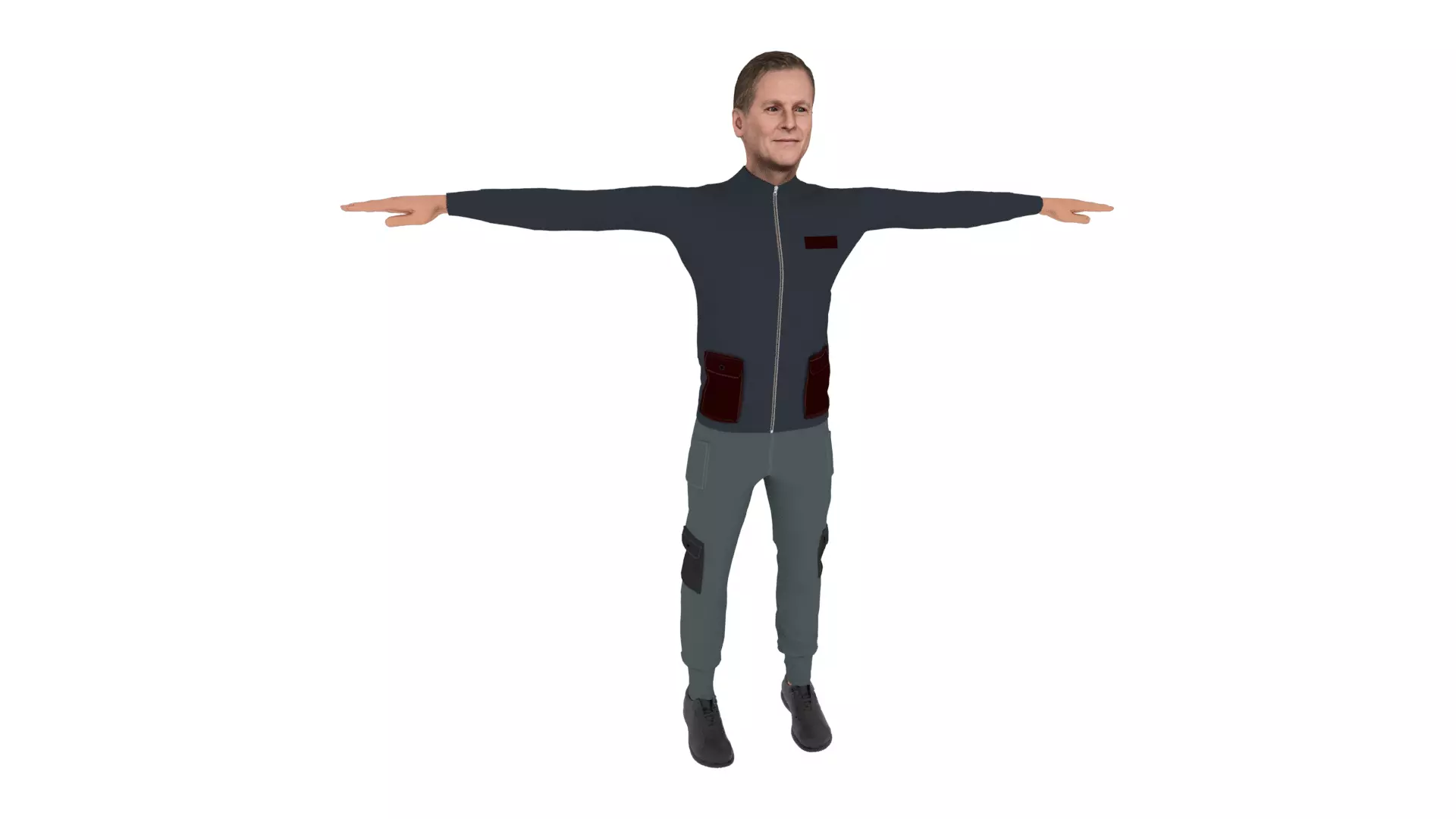Character Male Low-poly 3D model_0
