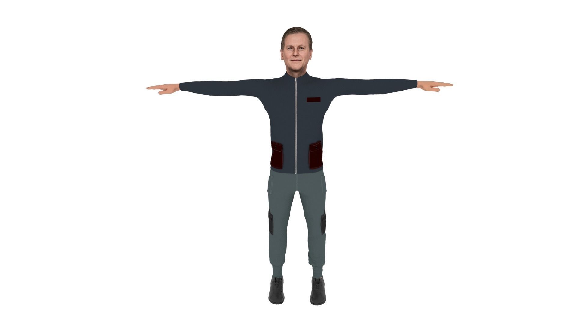 Character Male Low-poly 3D model_1