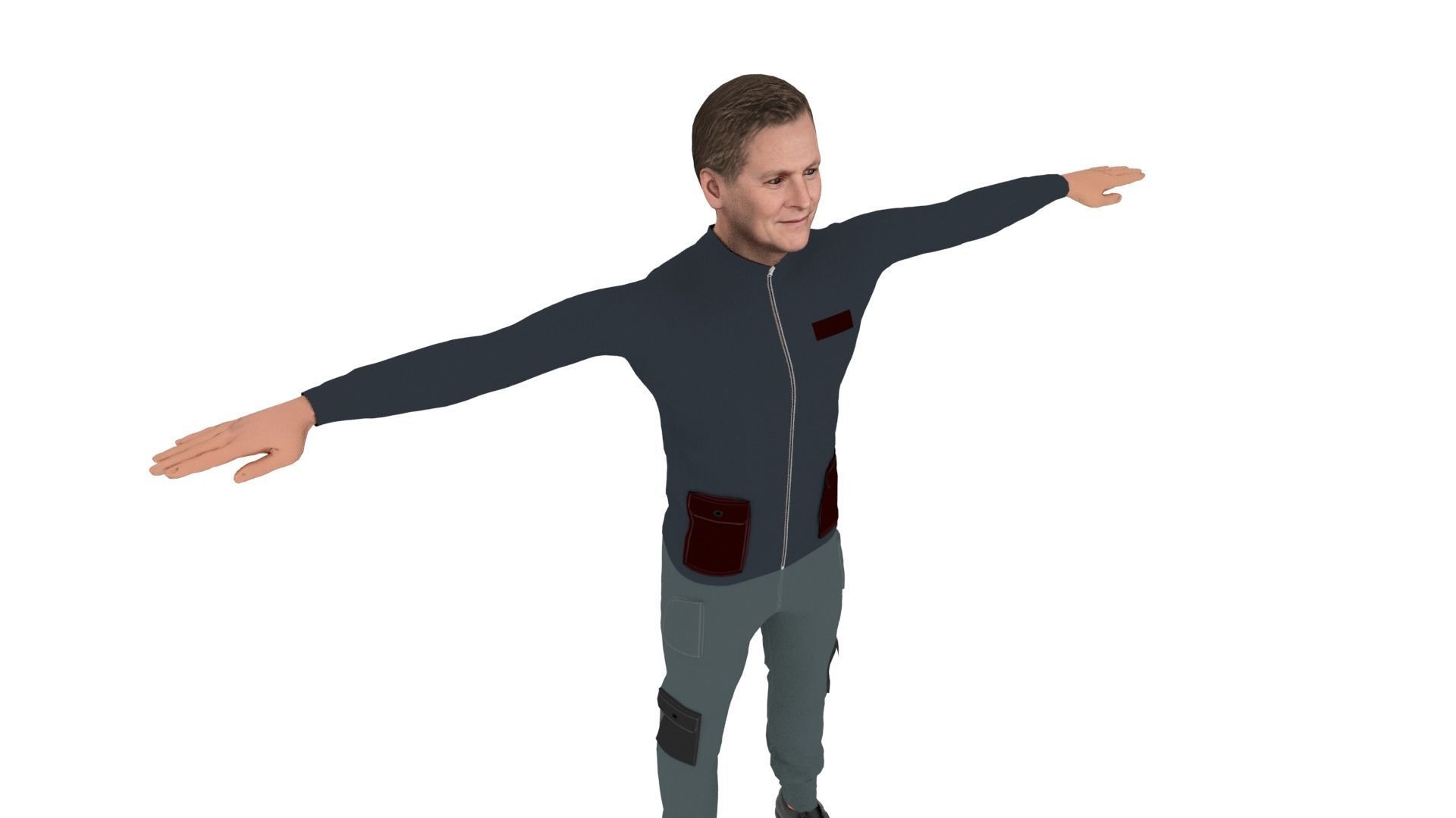 Character Male Low-poly 3D model_5
